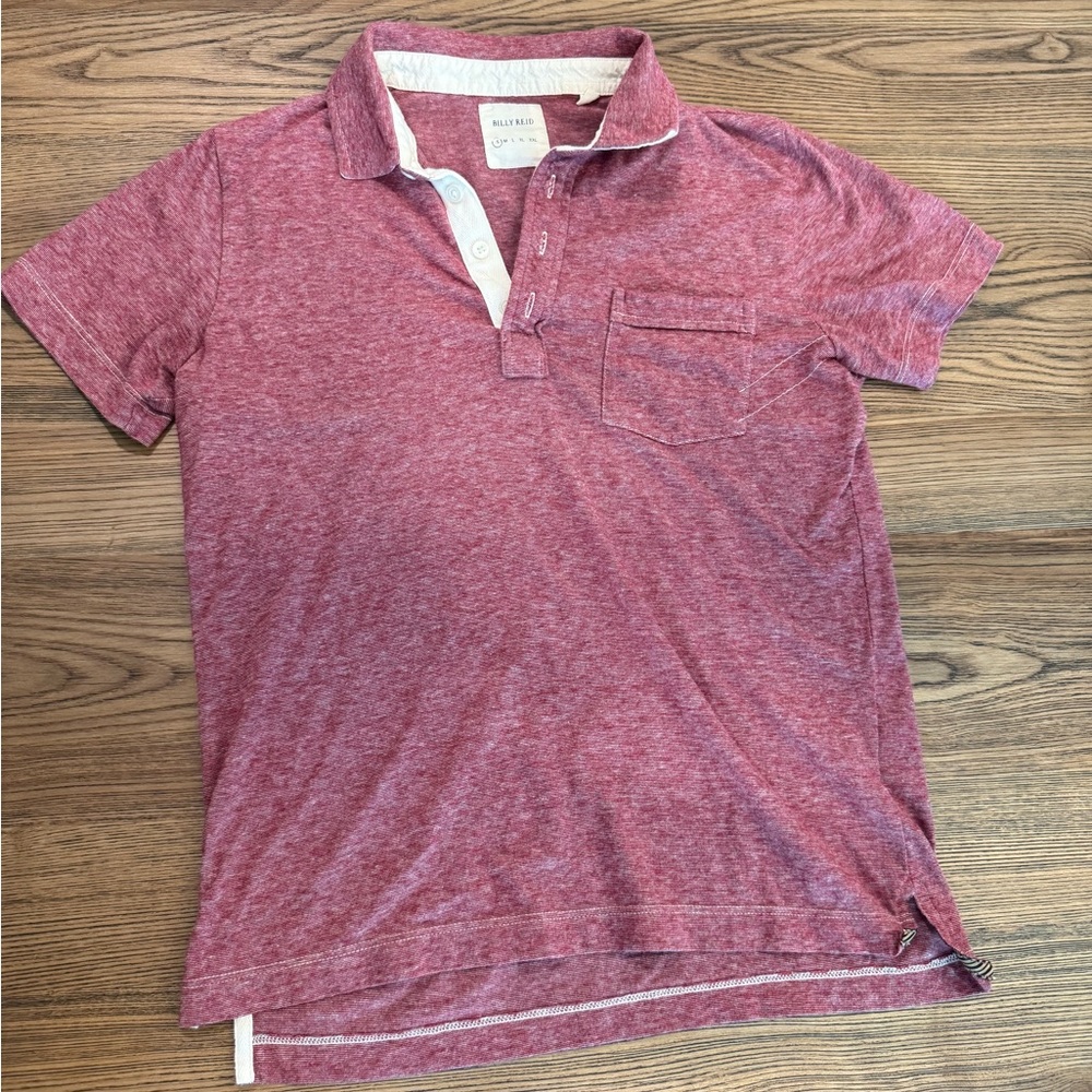 Billy Reid Maroon Polo Shirt